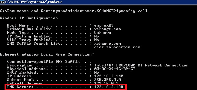 DNS Server IP address DNS Server IP address