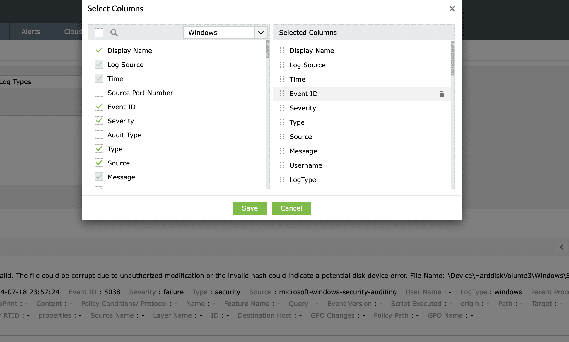 add-or-remove-fields-from-the-search-result