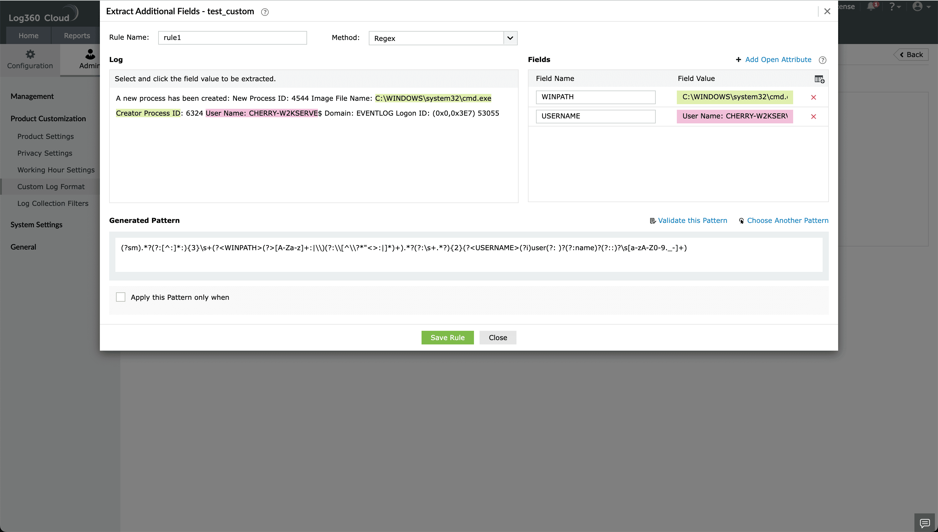 custom-log-parsing