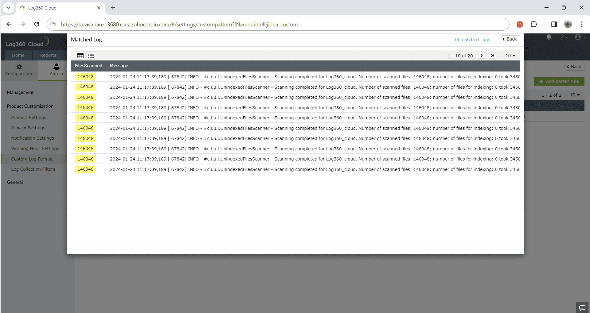 custom-log-parsing