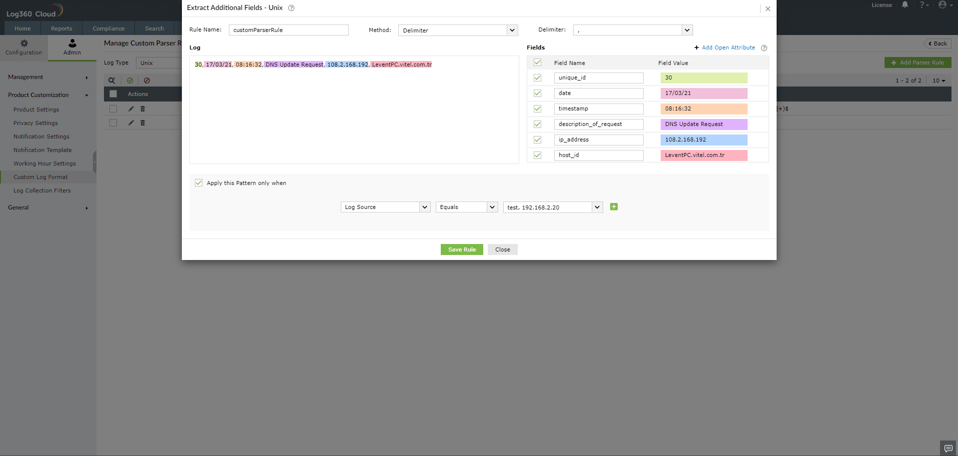 custom-log-parsing