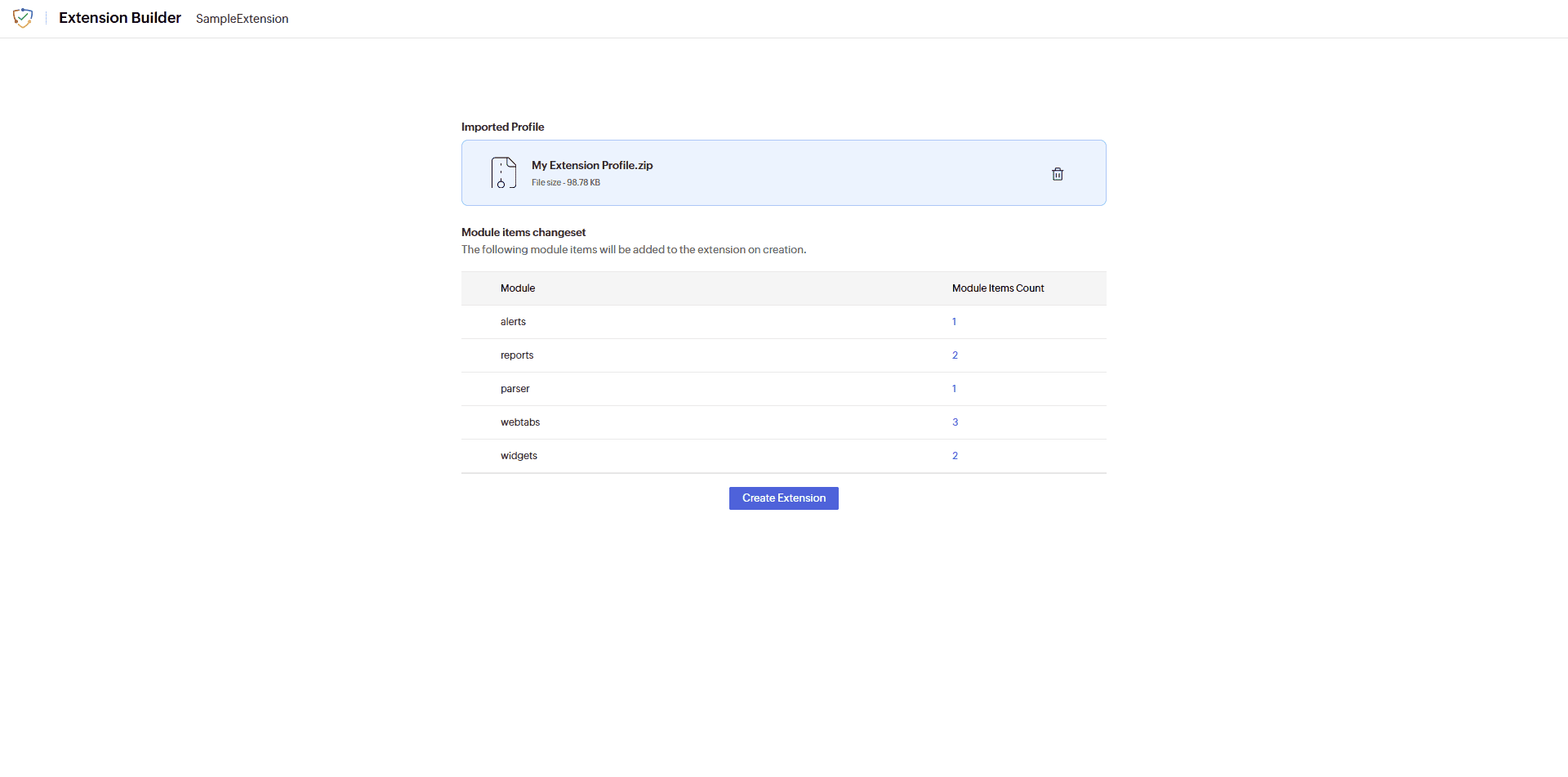 Extension Builder