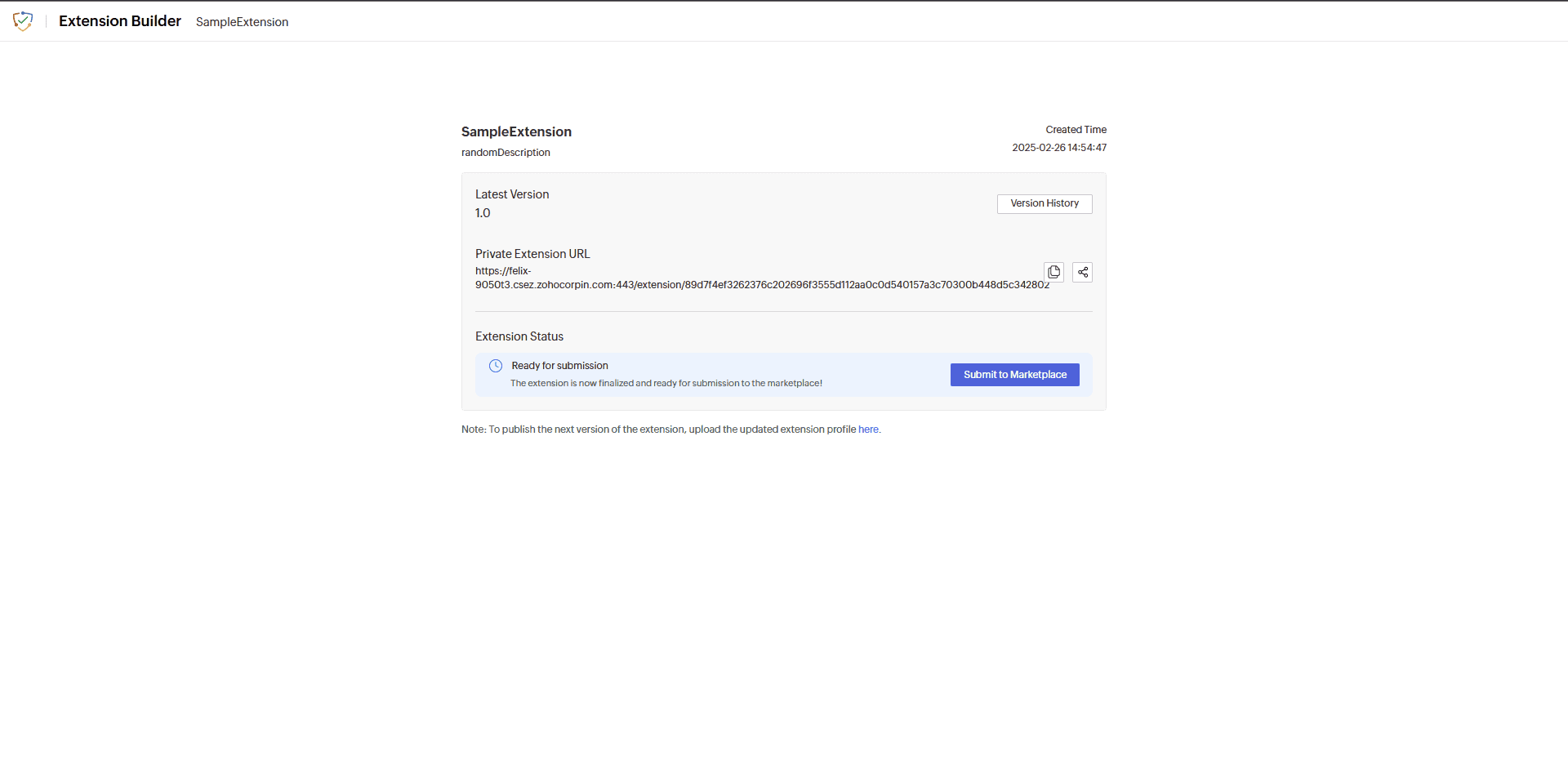 Extension Builder
