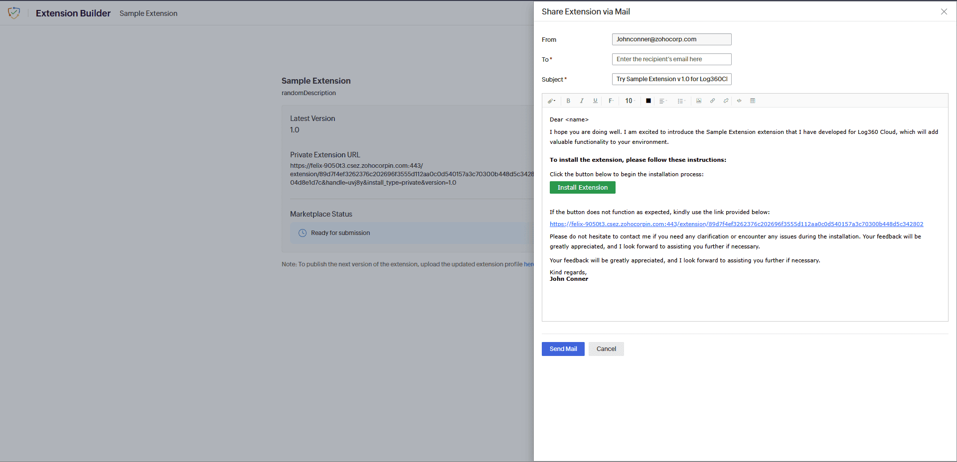 Extension Builder