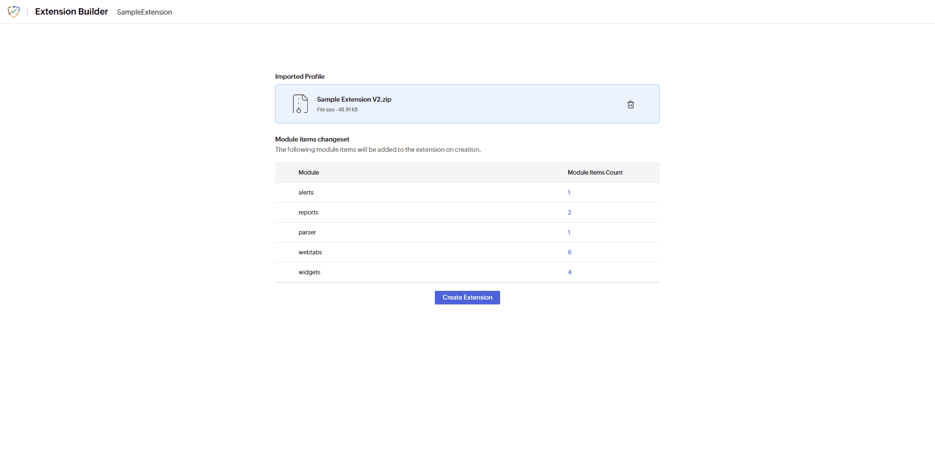Extension Builder