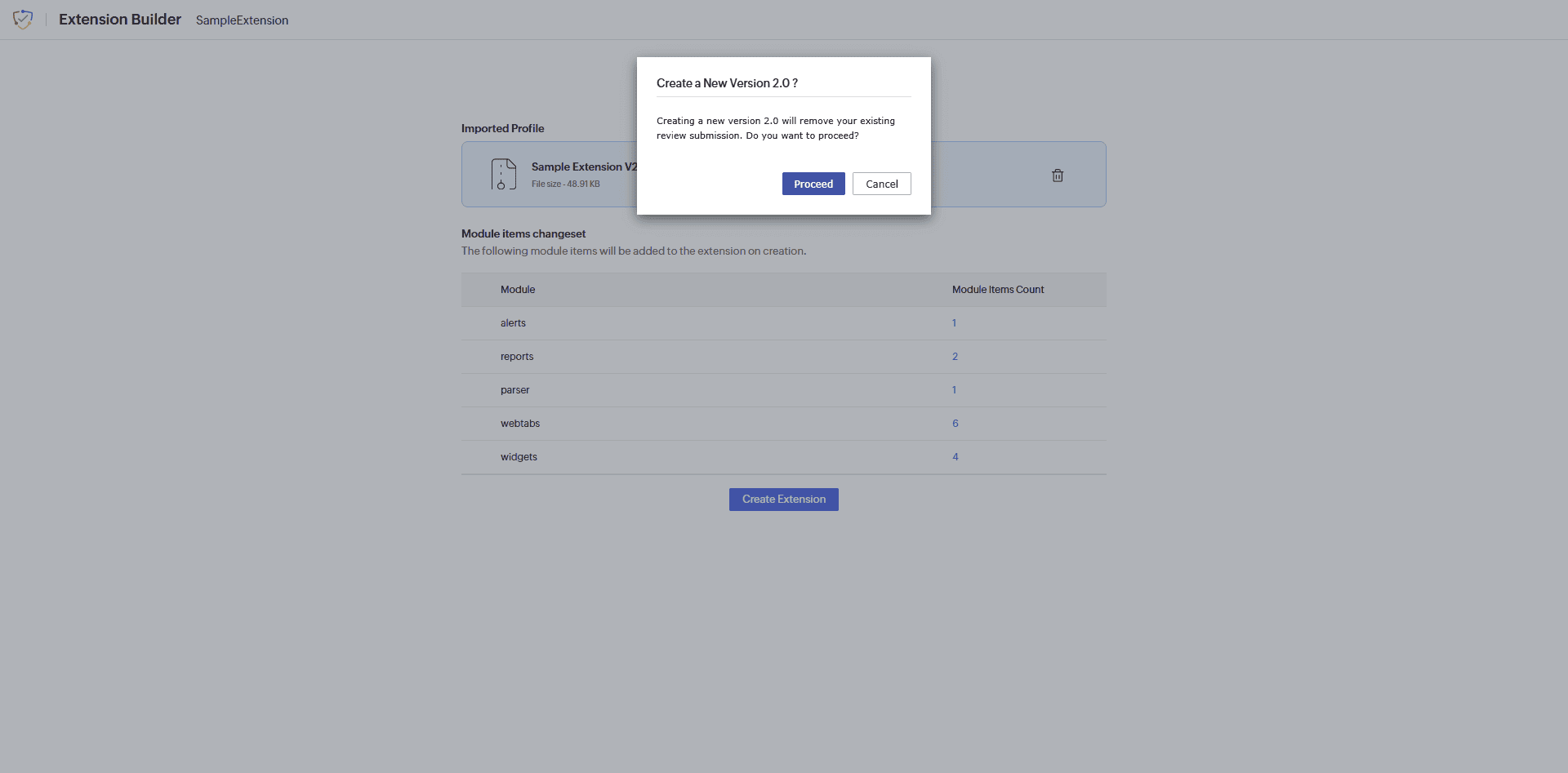 Extension Builder