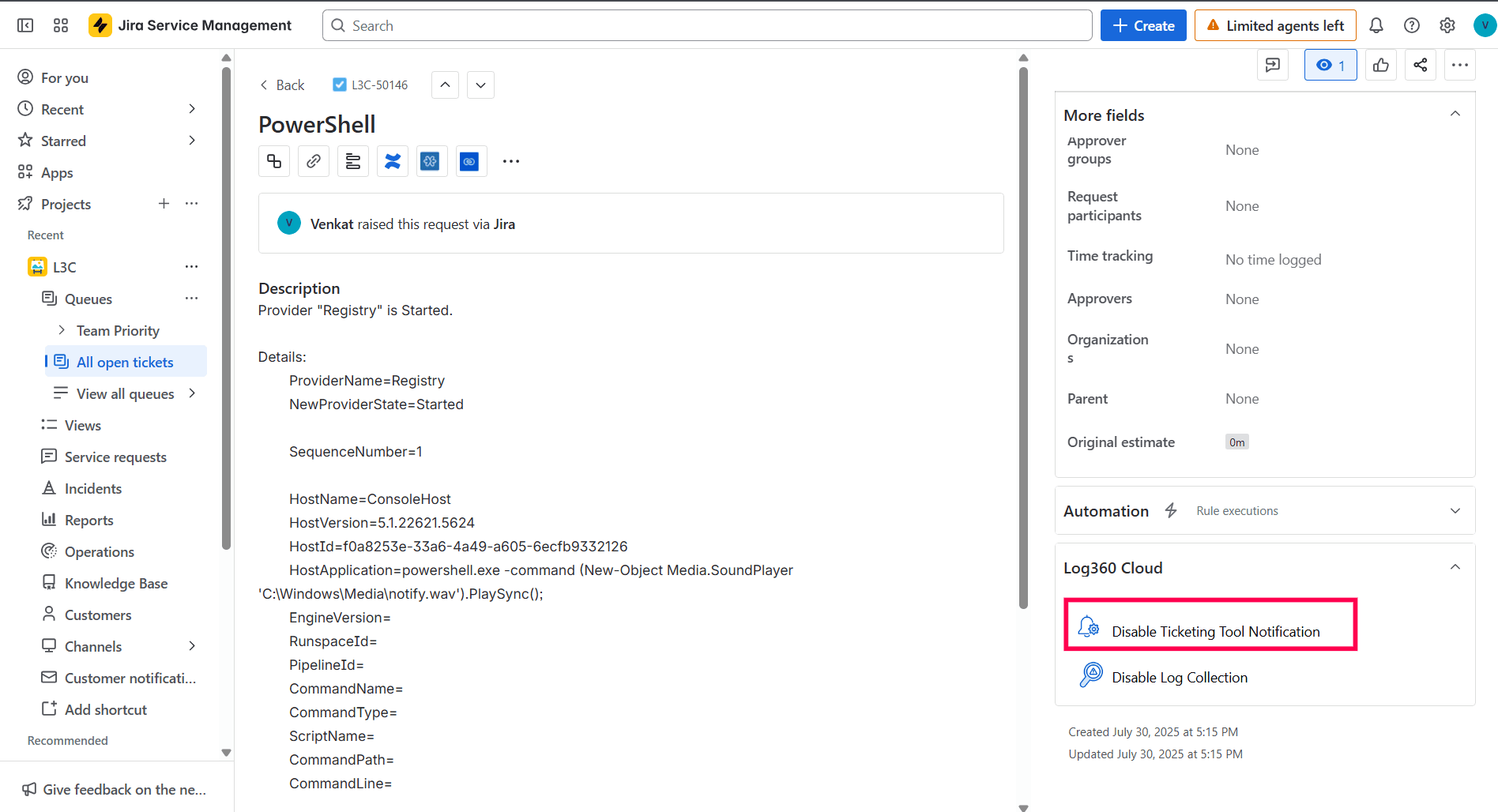 Jira Service Desk On-Demand 集成