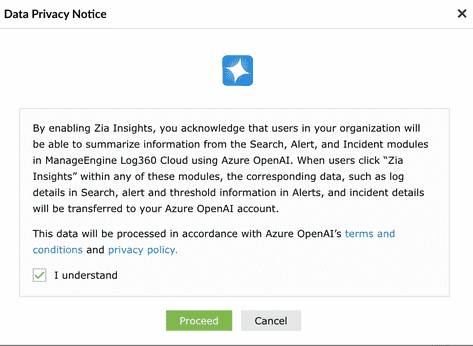 ManageEngine Log360 Cloud中的Azure OpenAI集成