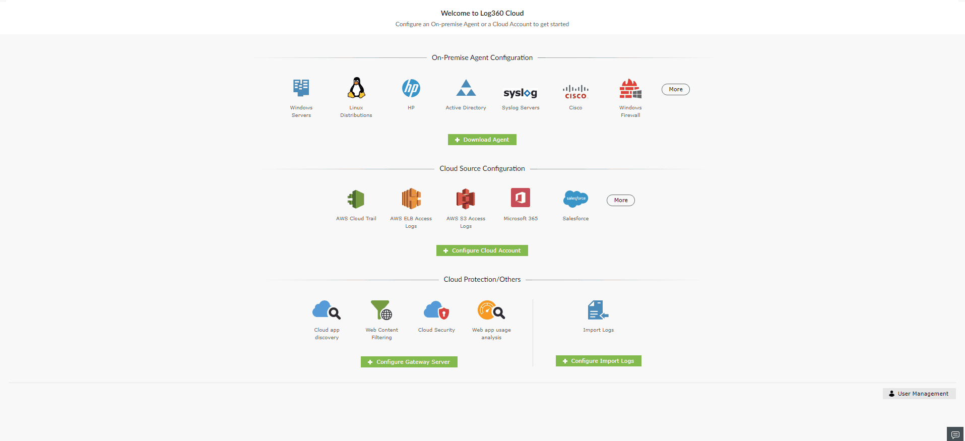 启动 Log360 Cloud