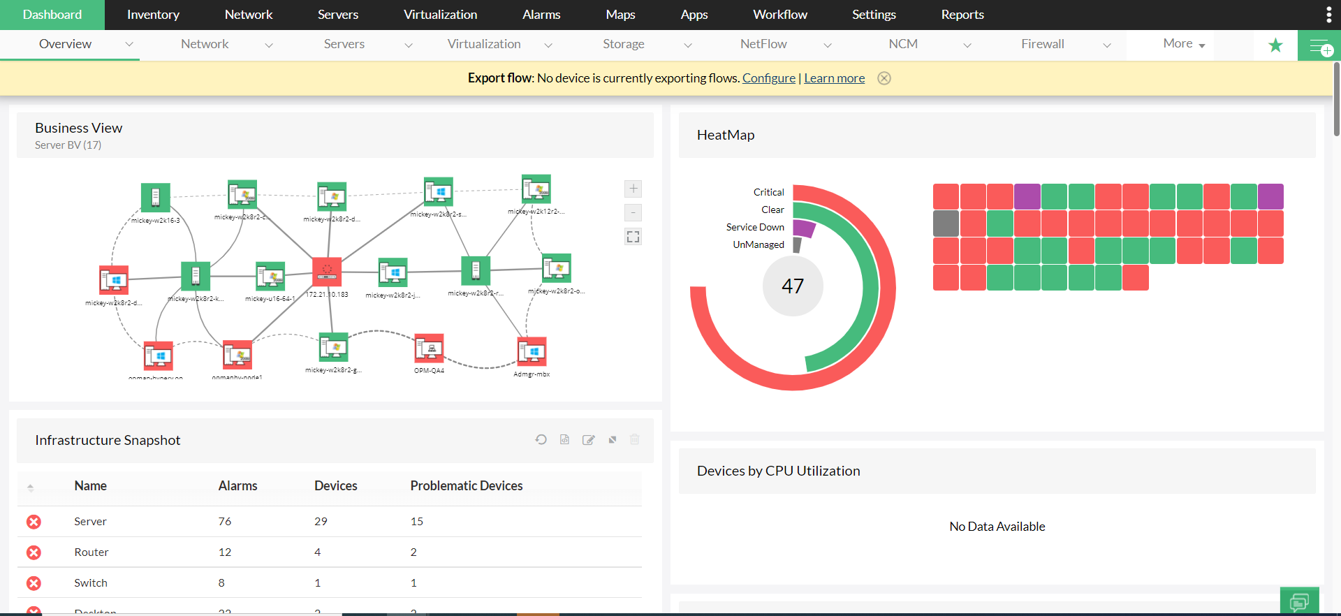 混合网络监控工具 - ManageEngine OpManager Plus