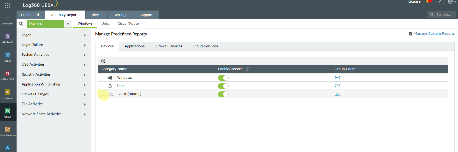 reordering-categories