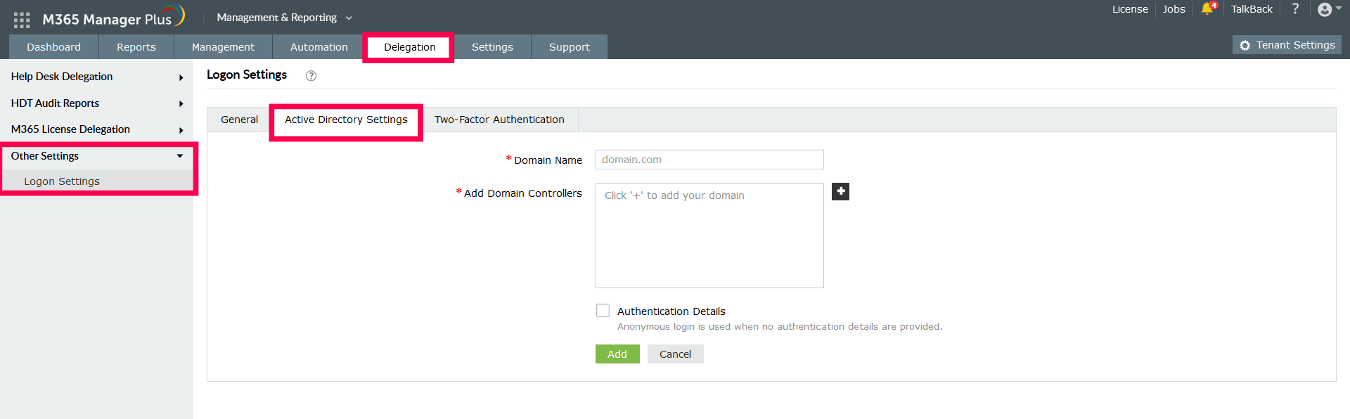 Active Directory 配置