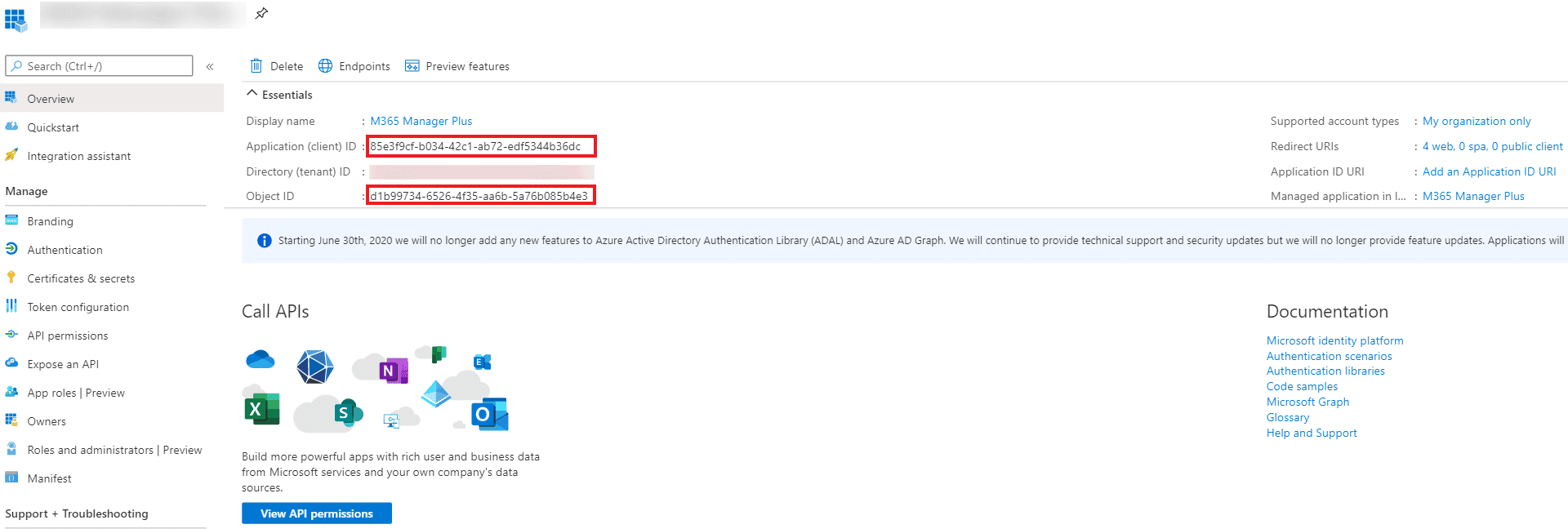 手动 Microsoft 365 租户配置