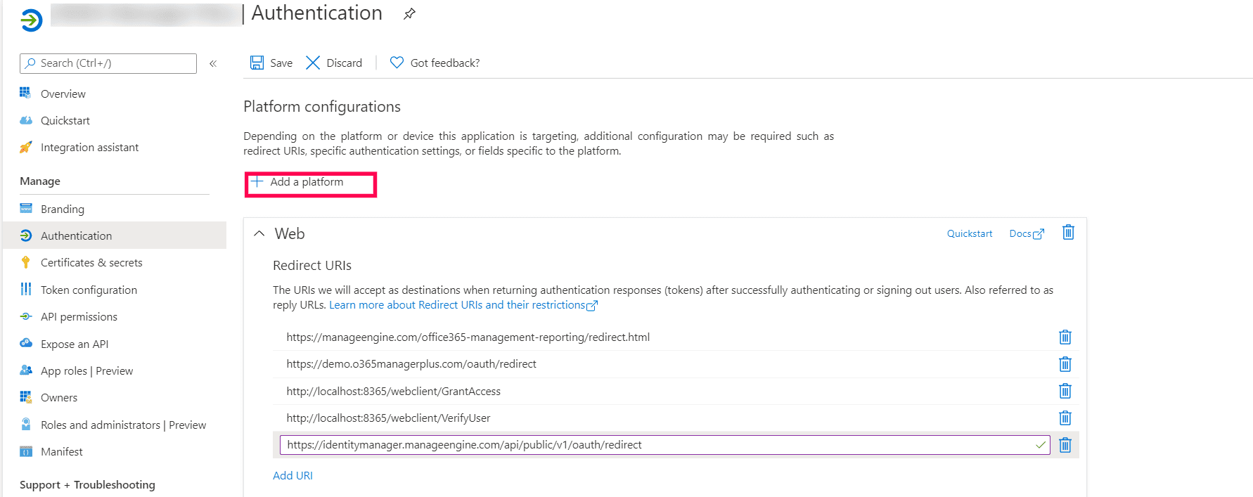 手动 Microsoft 365 租户配置