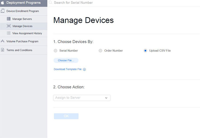 Uploading CSV to Apple Device Enrollment Program