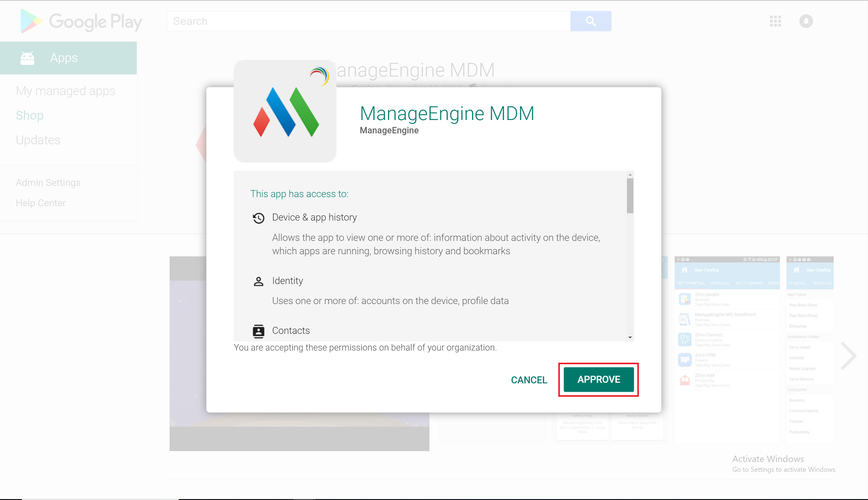 使用Play for Work更新MDM应用