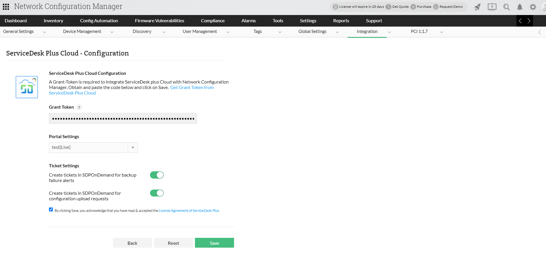 SDPOnDemand Integration