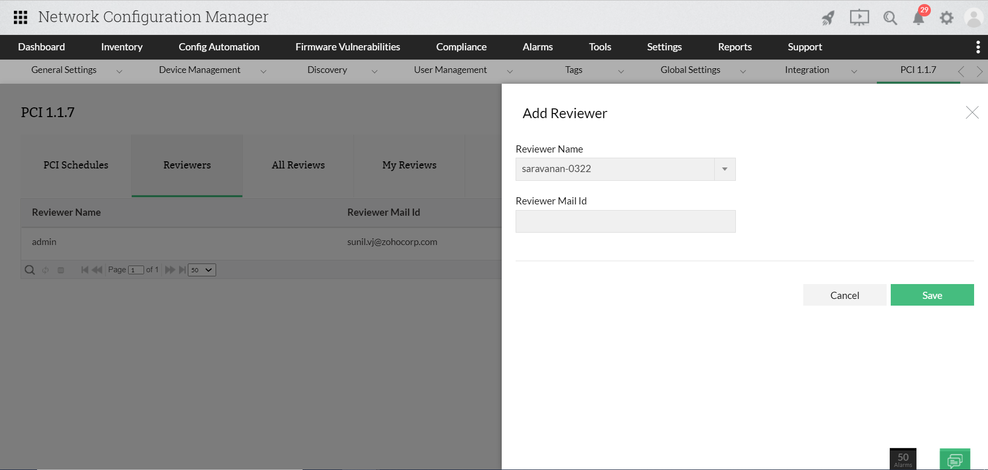 pci schedule reviewer