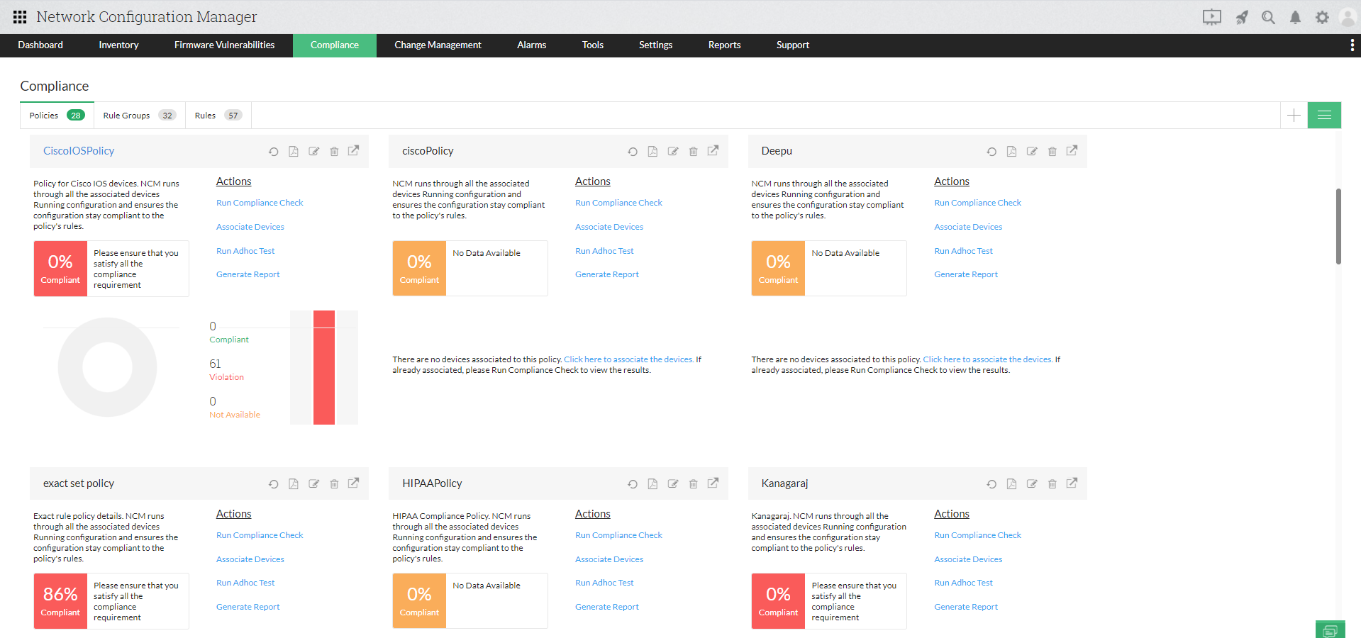 网络自动化工具 - ManageEngine 网络配置管理器
