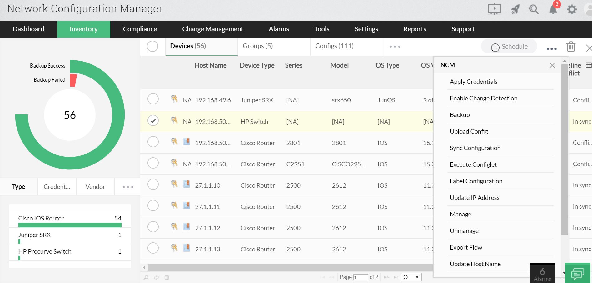 网络设备管理器 - ManageEngine Network Configuration Manager