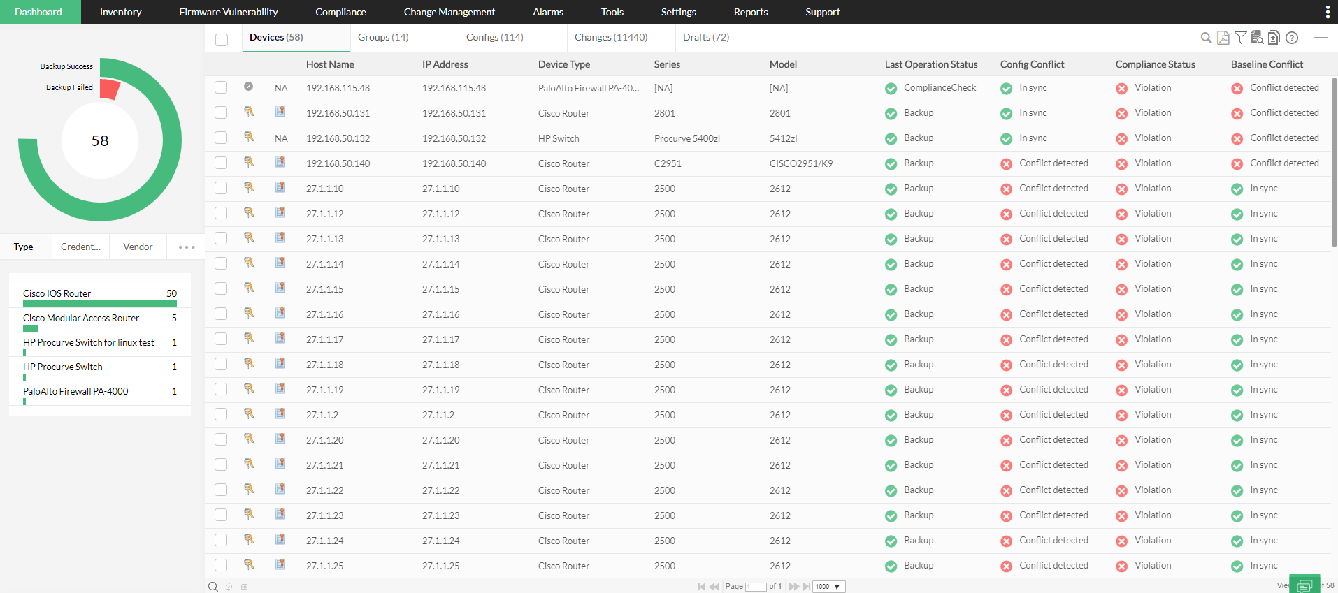 Manage Device Configuration - ManageEngine Network Configuration Manager