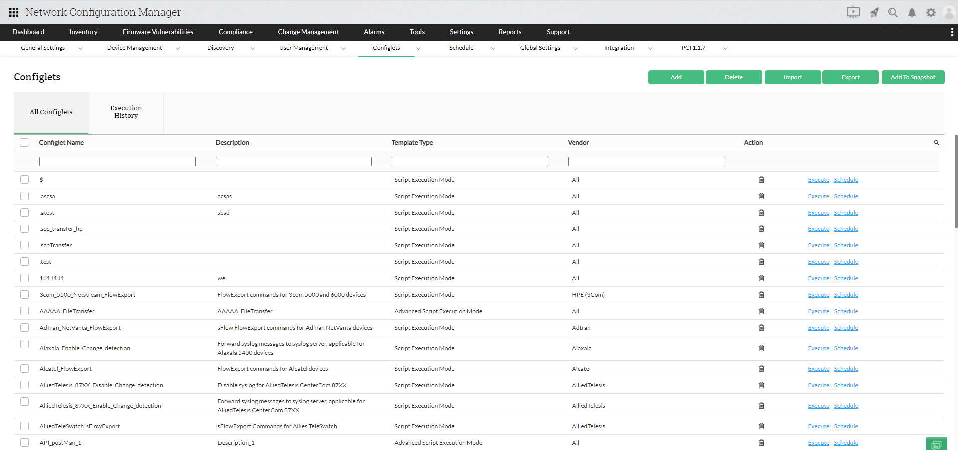 实时网络自动化工具 - ManageEngine网络配置管理器
