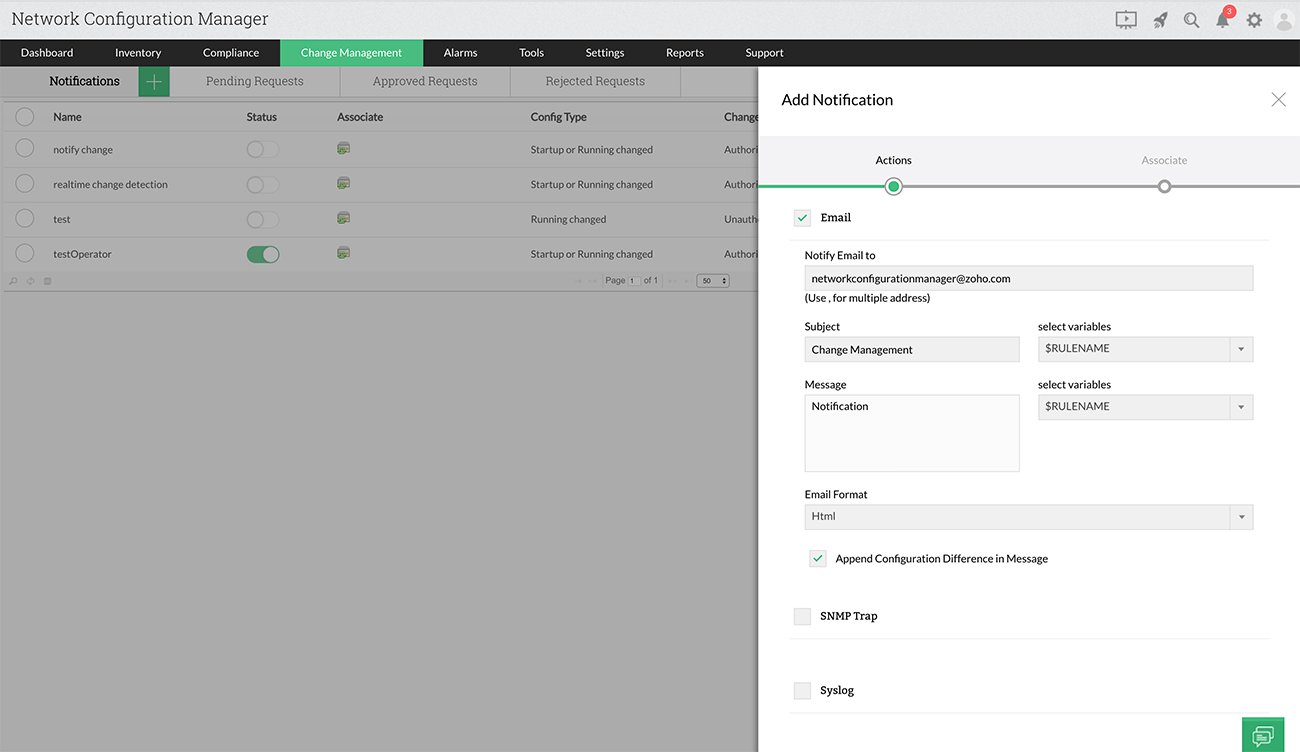 监控网络变更-ManageEngine Network Configuration Manager