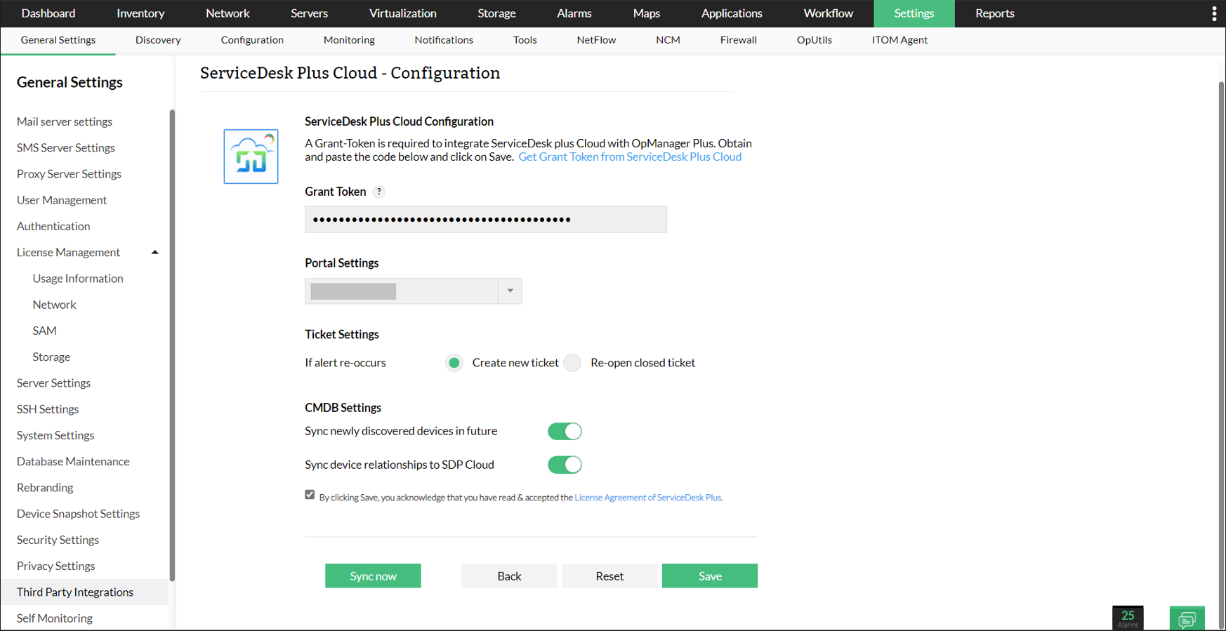 ServiceDesk Plus（SDP）云与OpManager集成-ManageEngine