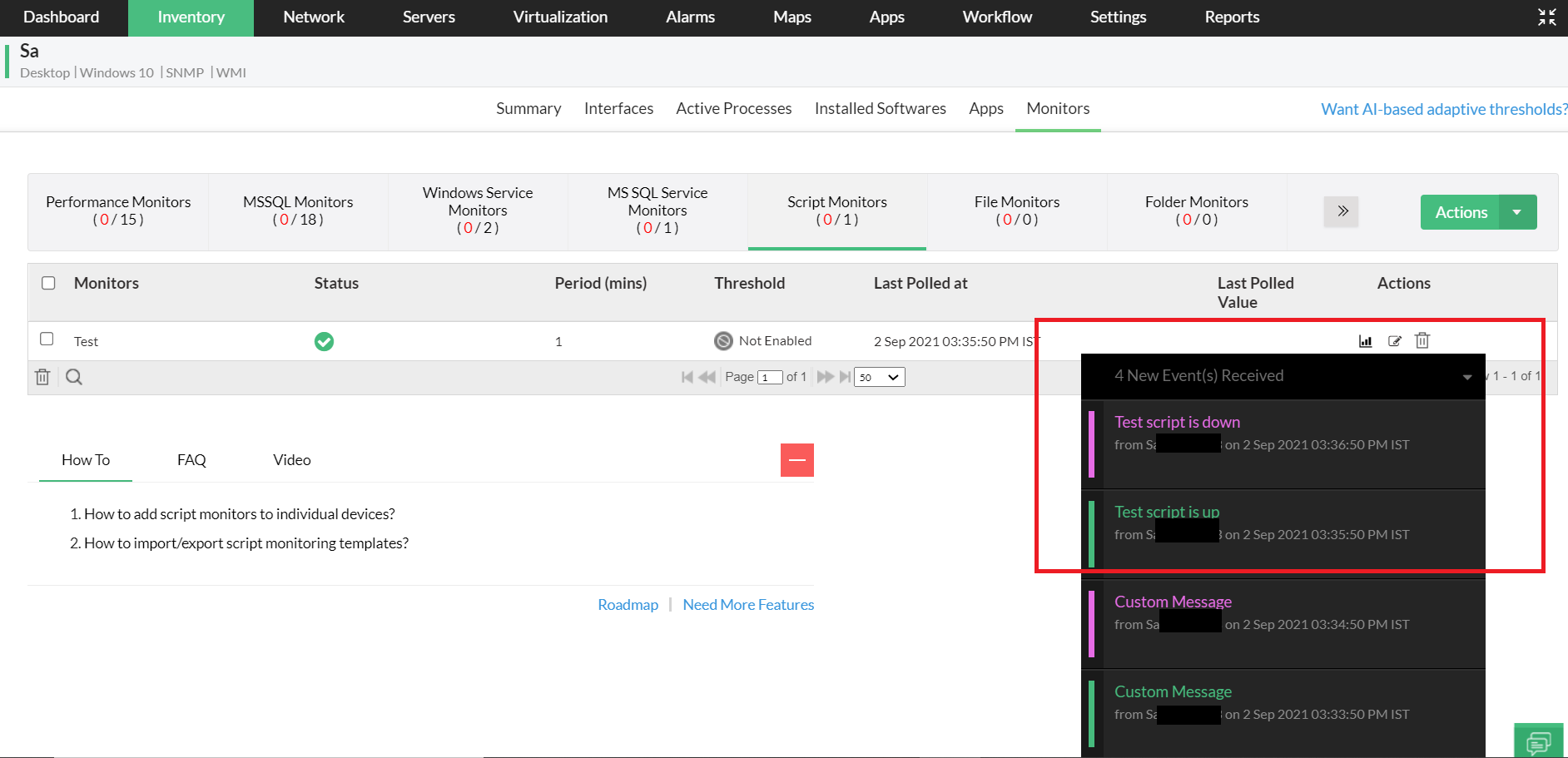 Output Format of Script templates