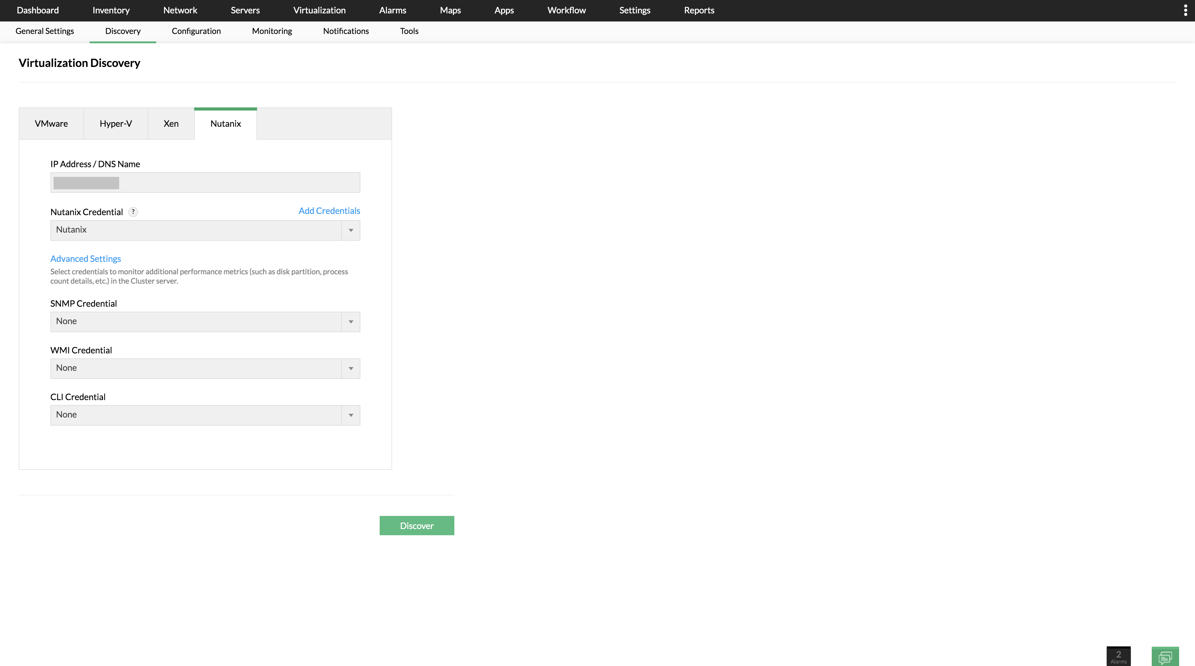 Adding a Nutanix cluster | OpManager help