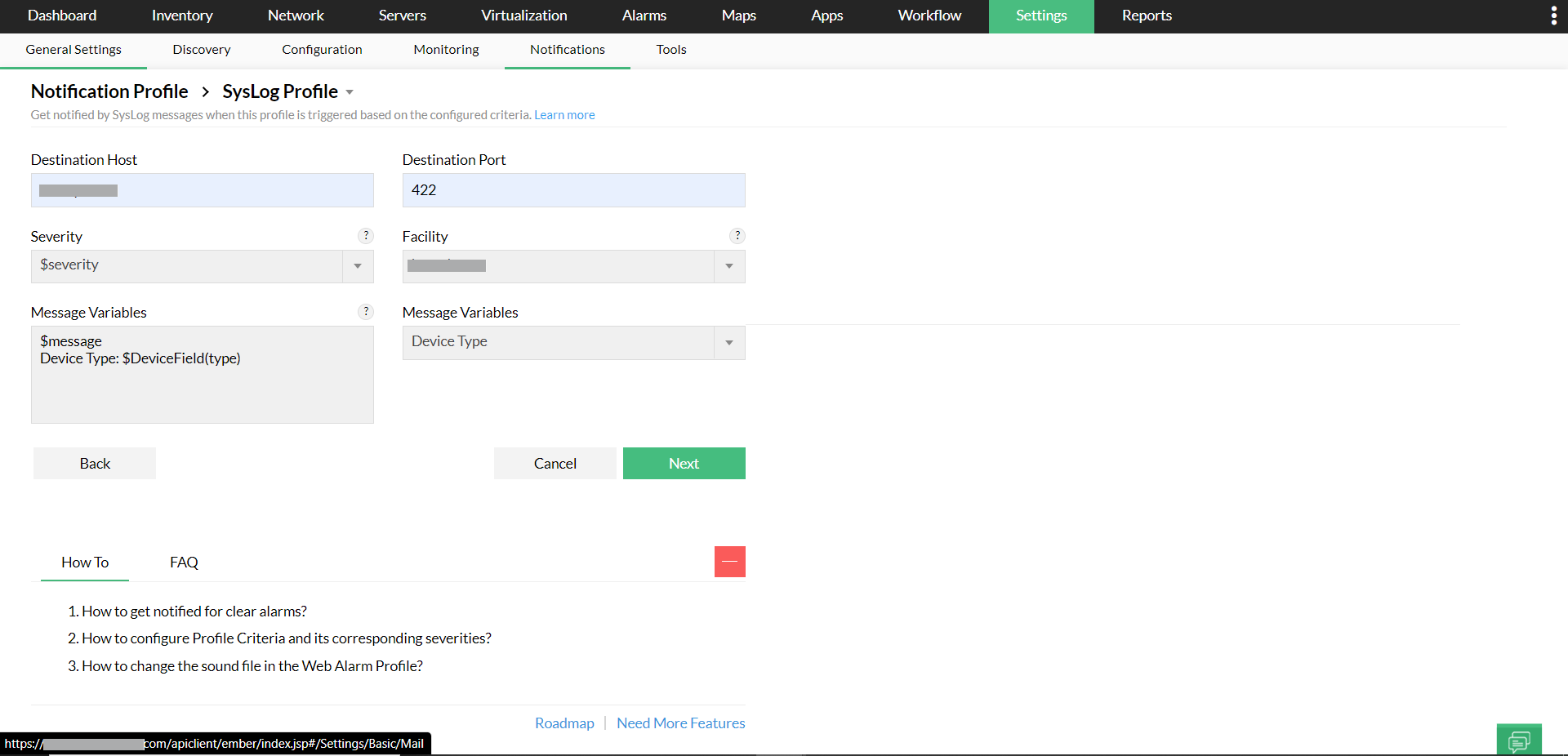 syslogs-notifprof-1 Syslog notification profile in OpManager