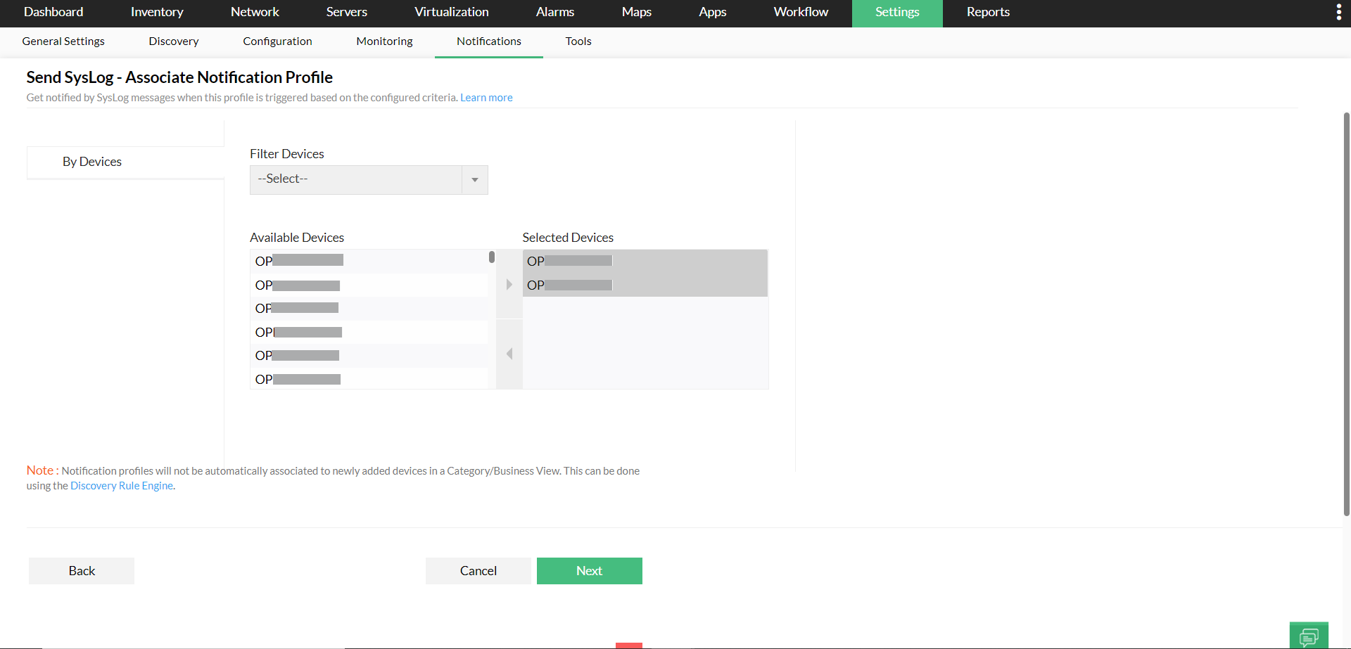 syslogs-notifprof-2 Syslog notification profile in OpManager