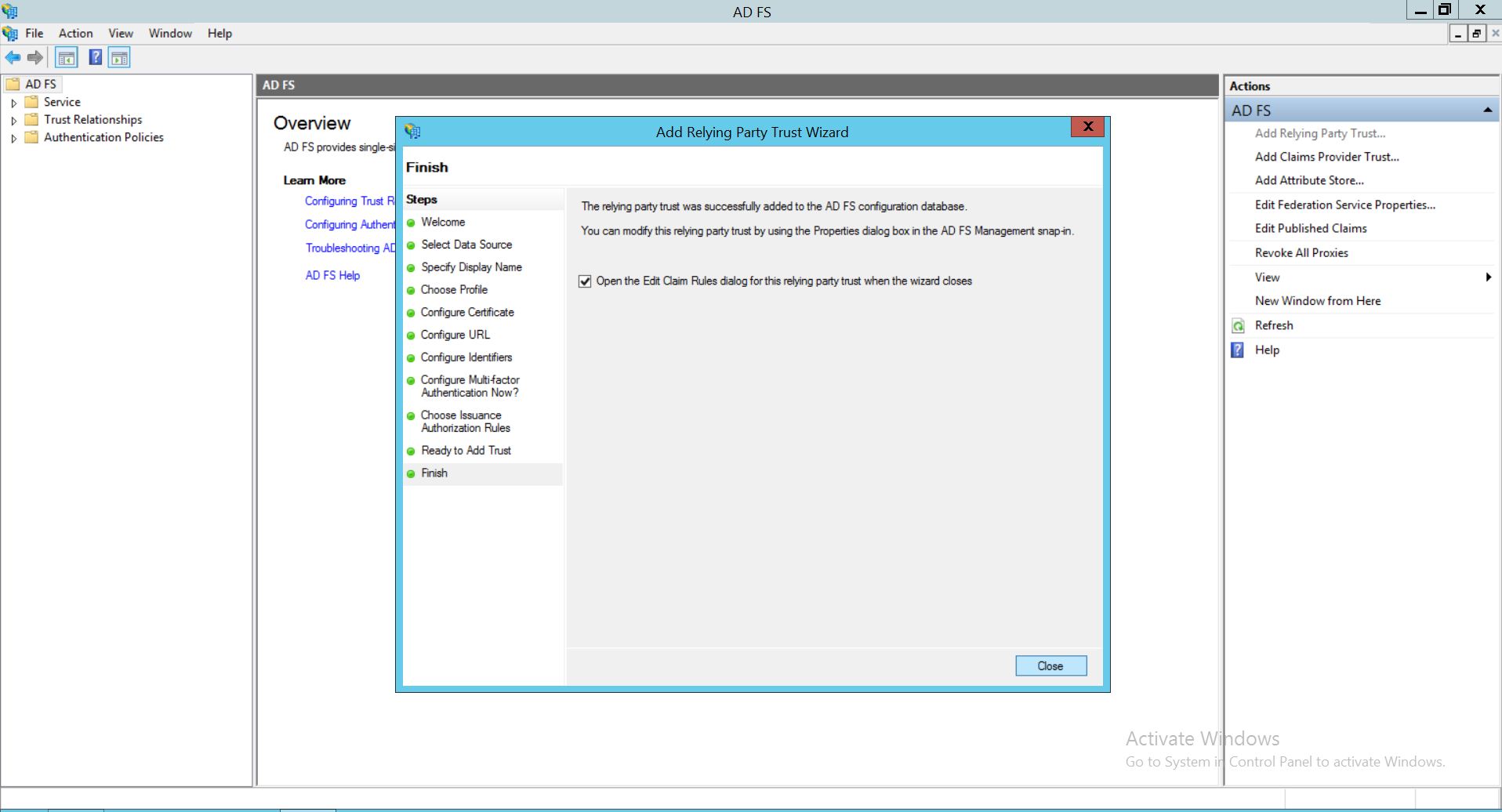 Configure ADFS IdP in OpManager
