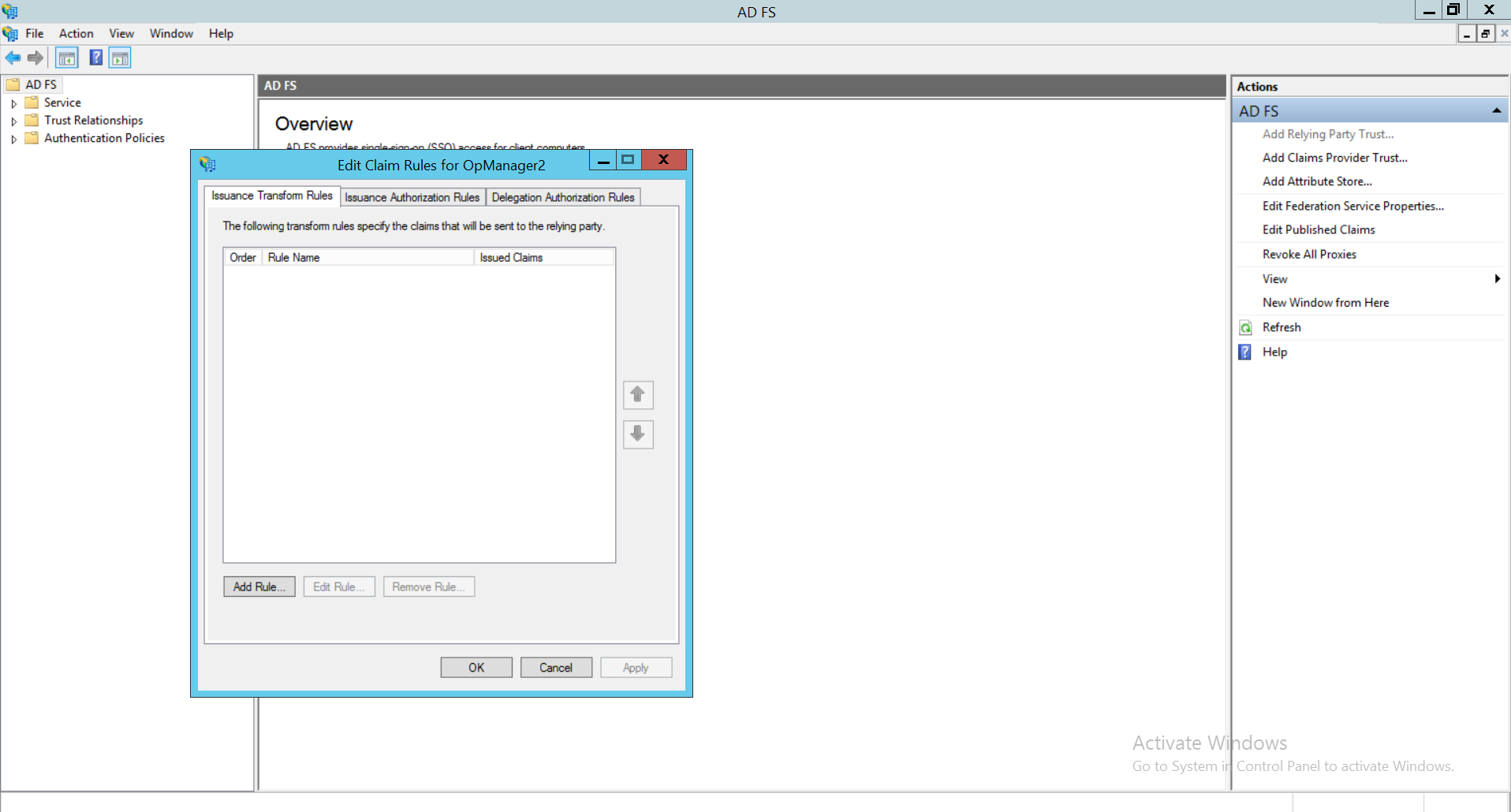 Configure ADFS IdP in OpManager