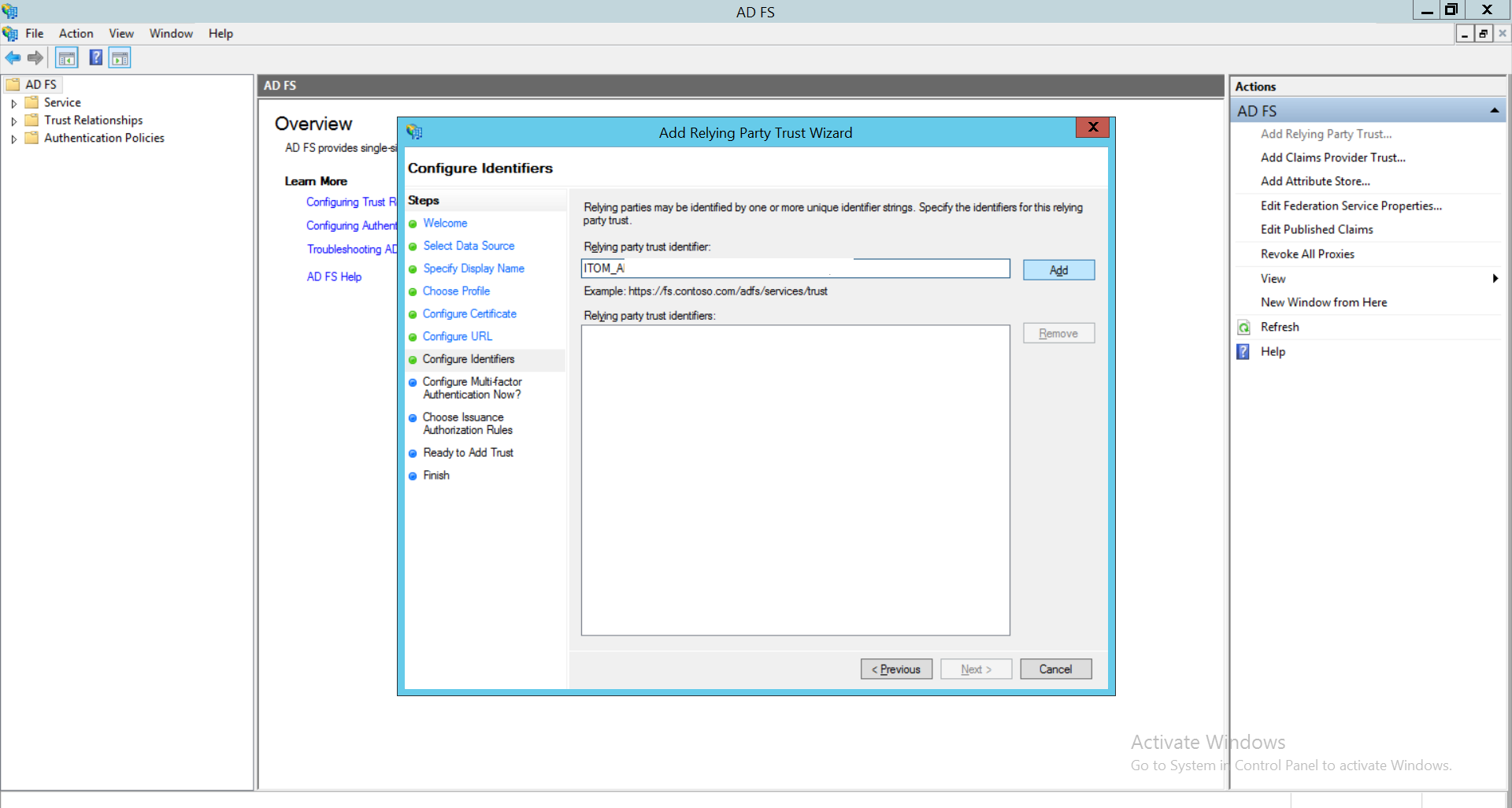 Configure ADFS IdP in OpManager