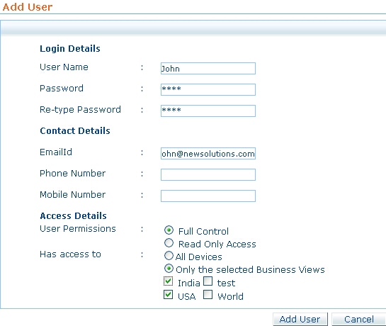 User Access