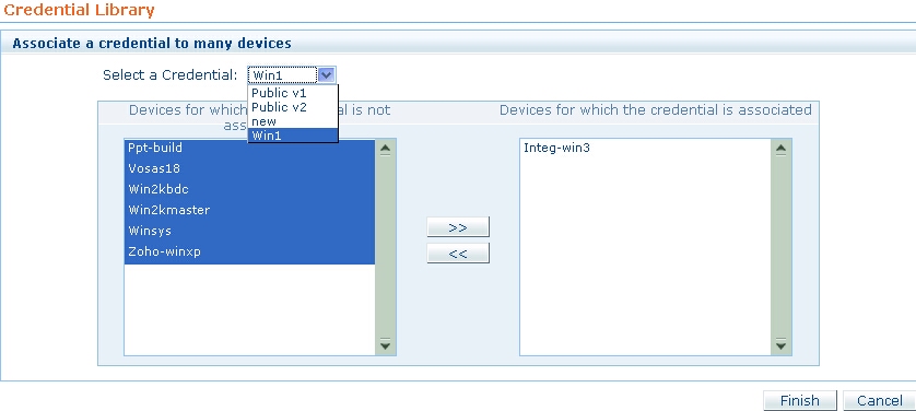 Associate credential to devices