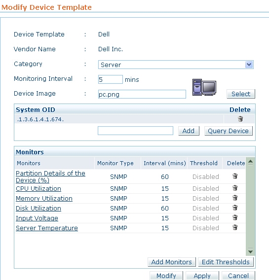 Configuring Threshold