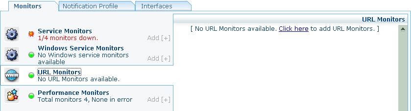 Device Specific URL Monitors