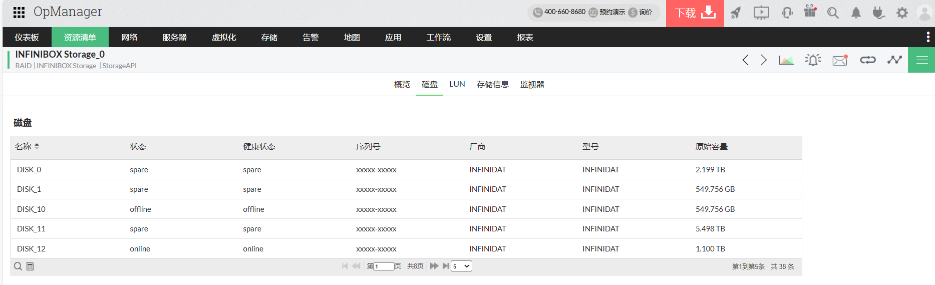 硬盘监控软件 - ManageEngine OpManager