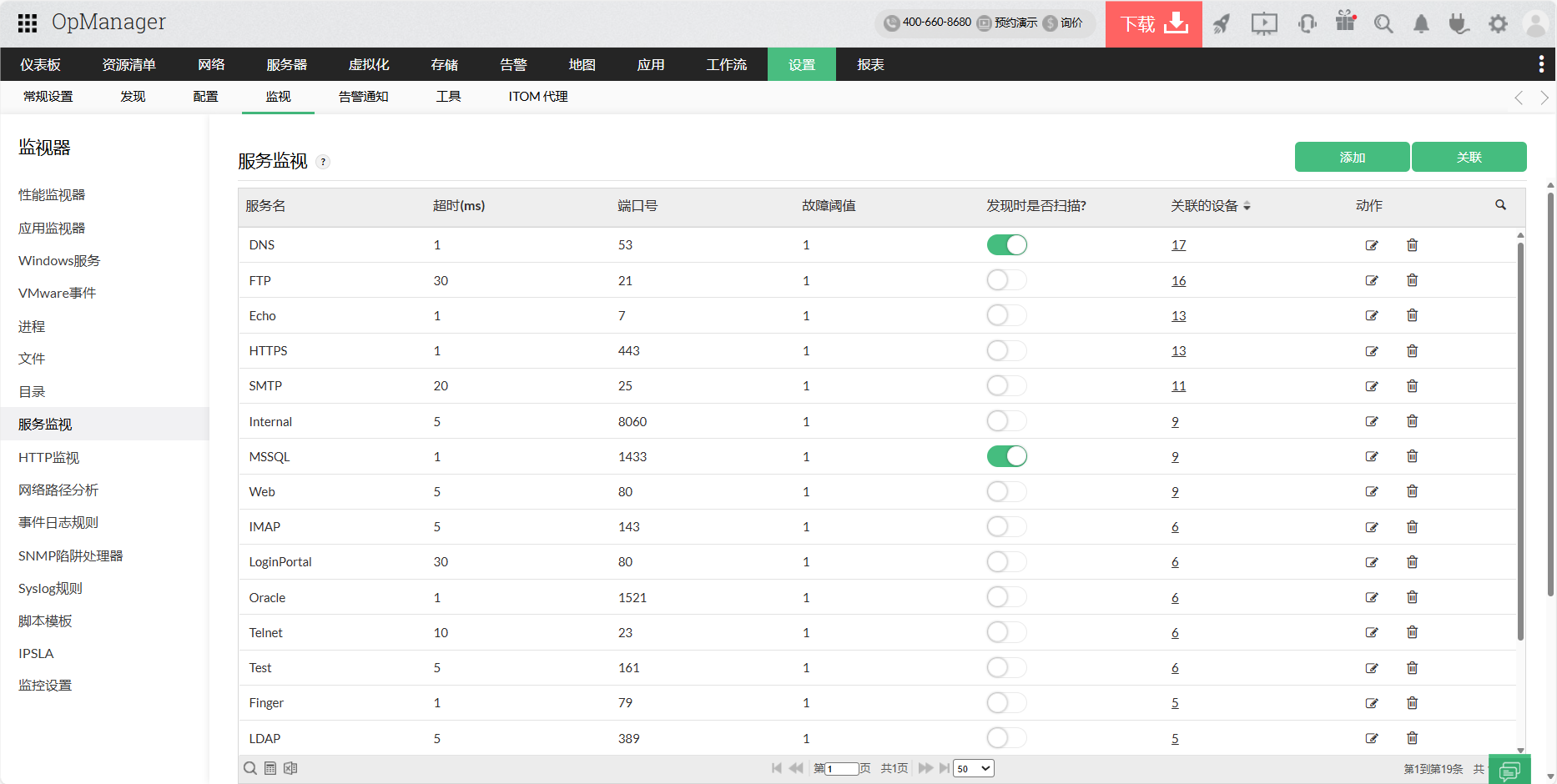 负载均衡器监控器 - ManageEngine OpManager