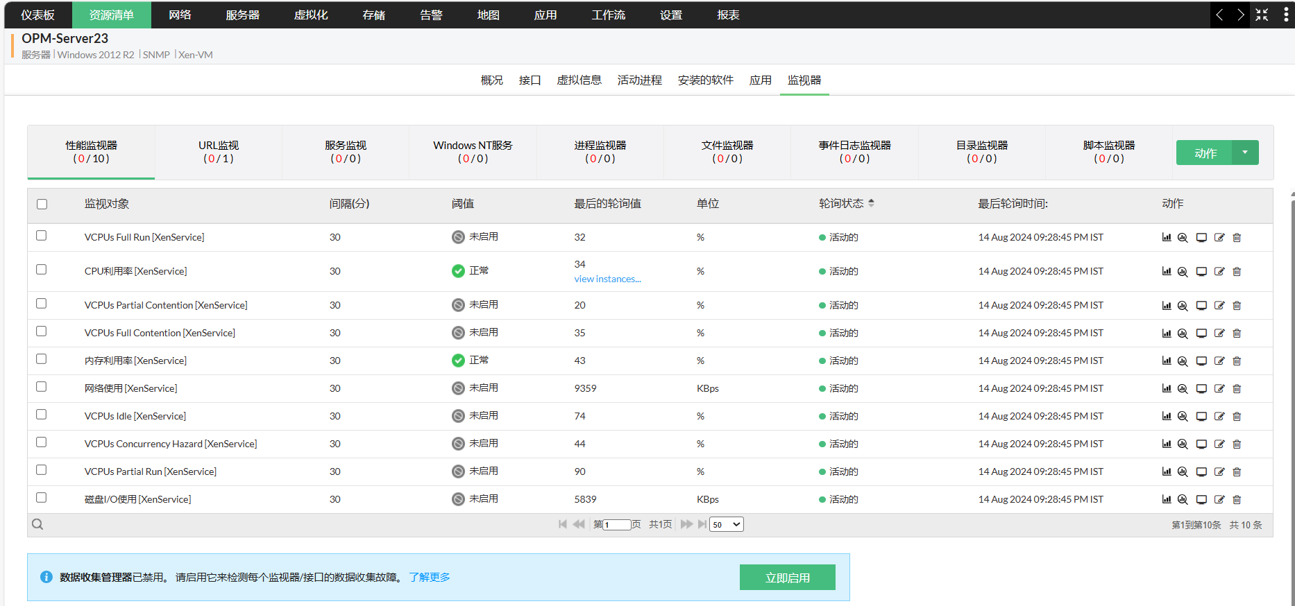 内存监控-ManageEngine OpManager