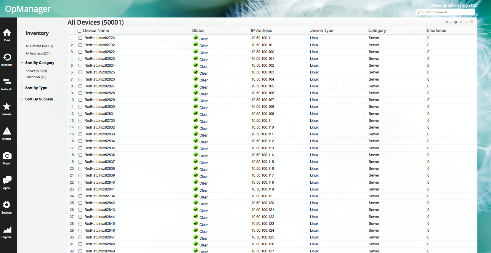 50K devices 5万台设备