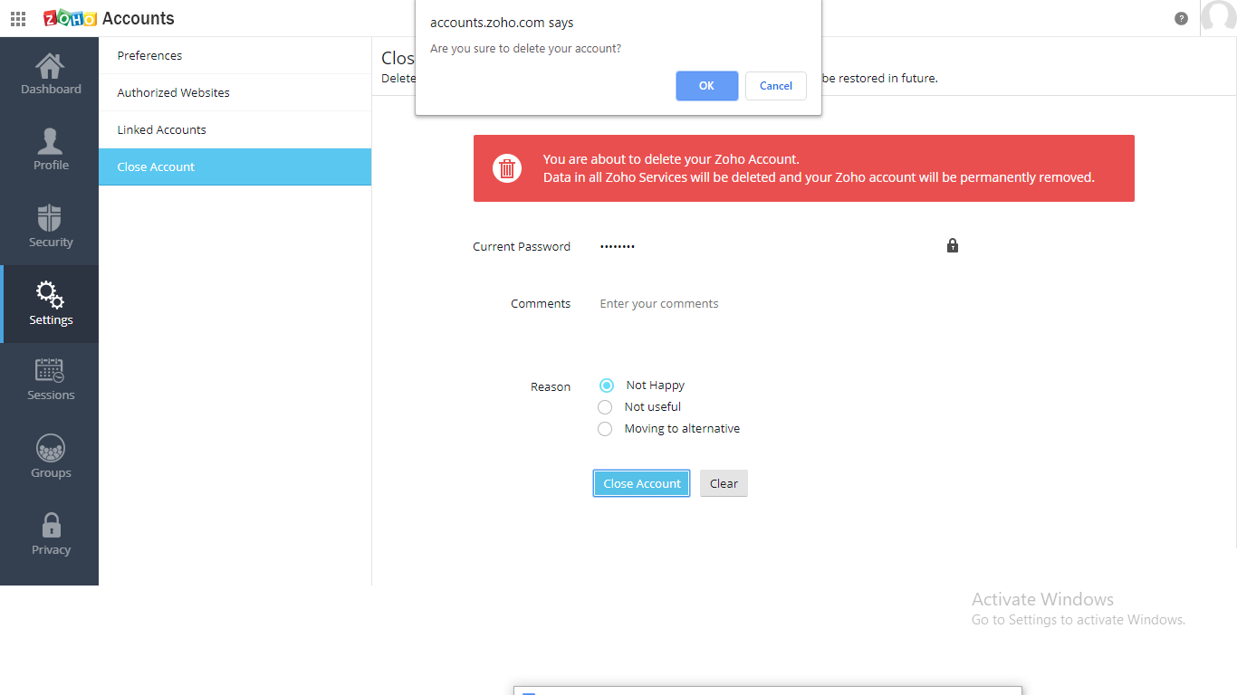 user-account-deletion organization-account-deletion