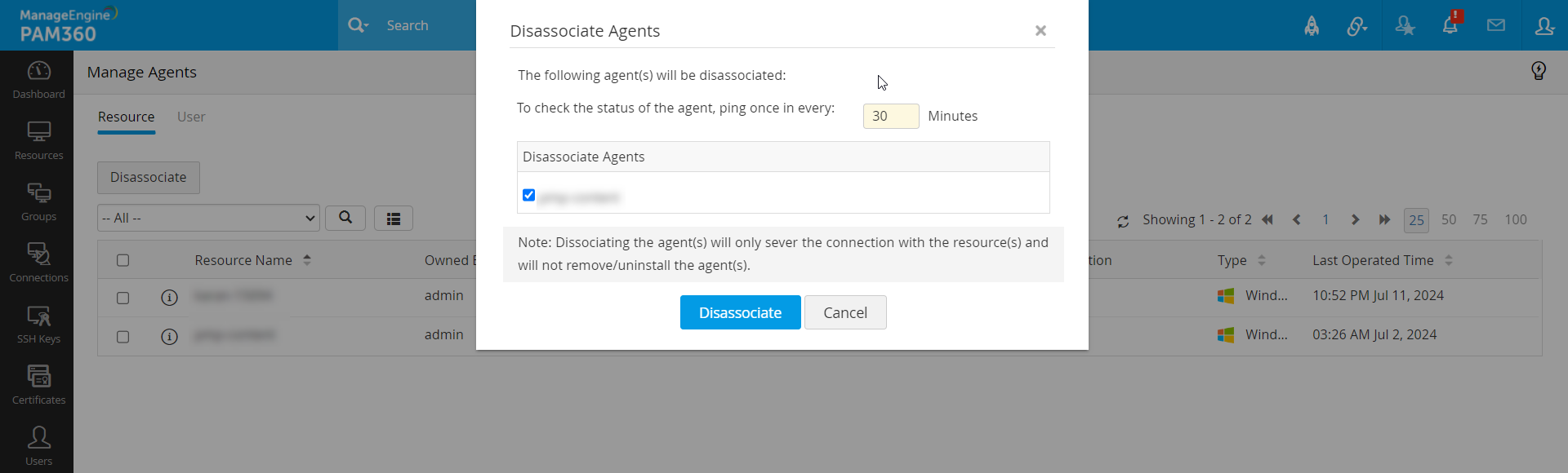dissociate-agent1