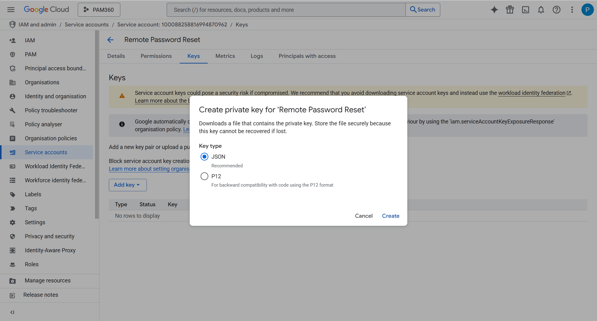 Click to Expand google-service-account-config-5