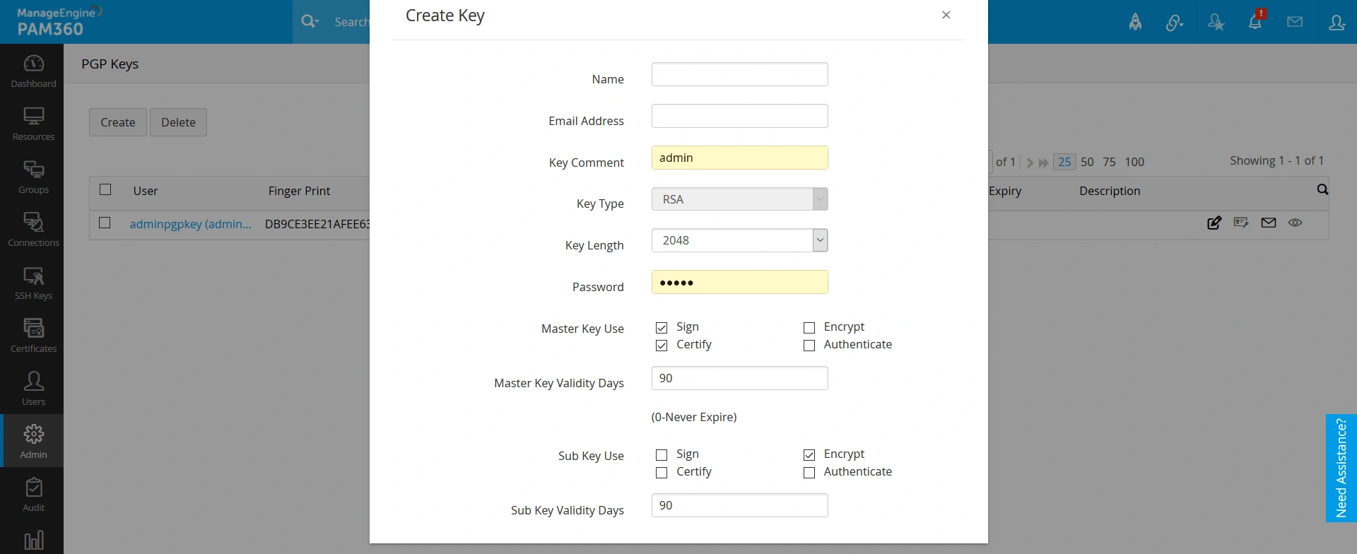 Click to Expand manage-pgp-keys-1