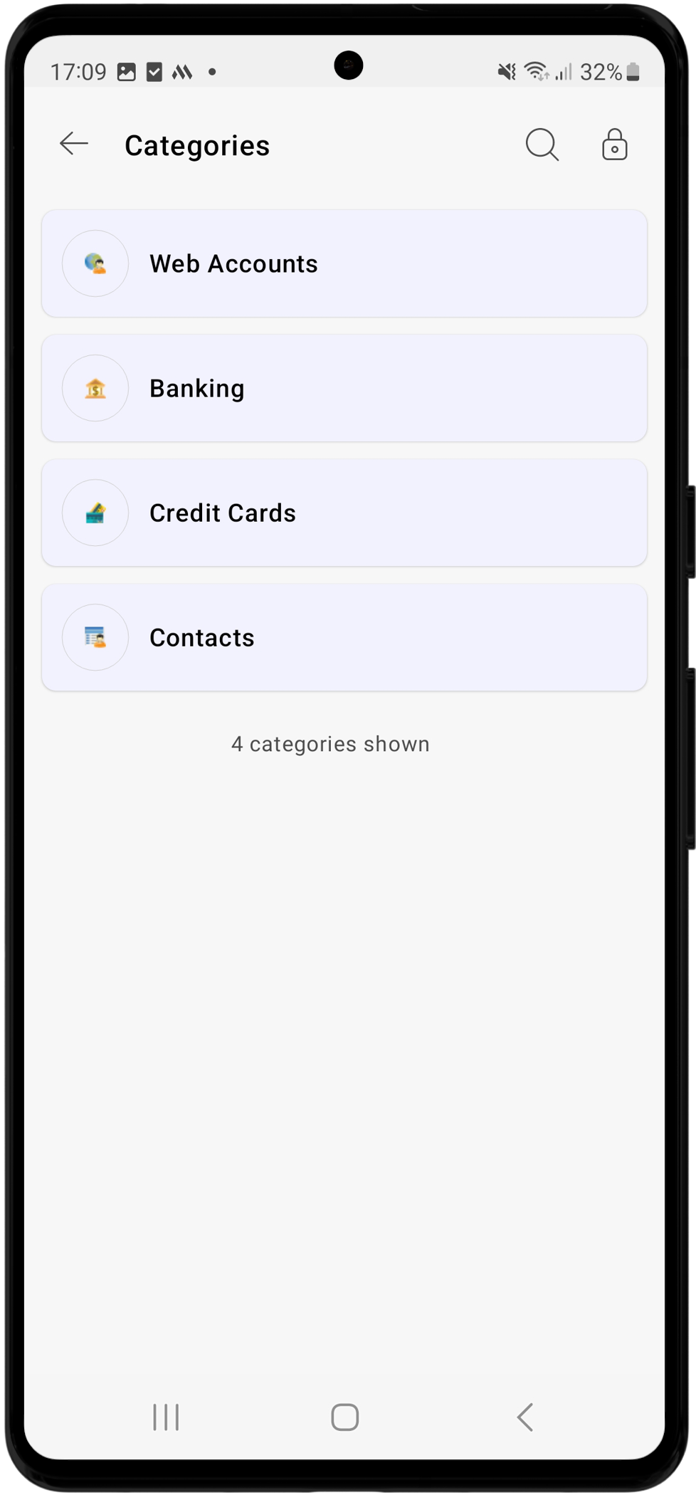 Click to Expand personal-password-categories