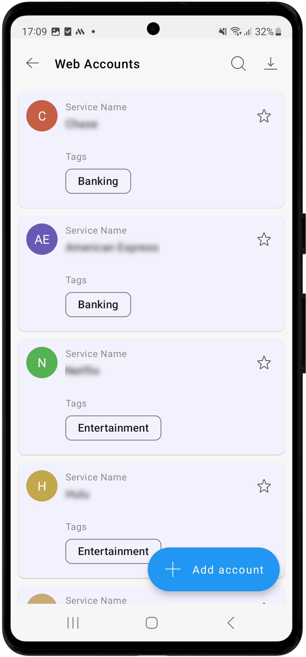 web-accounts-view