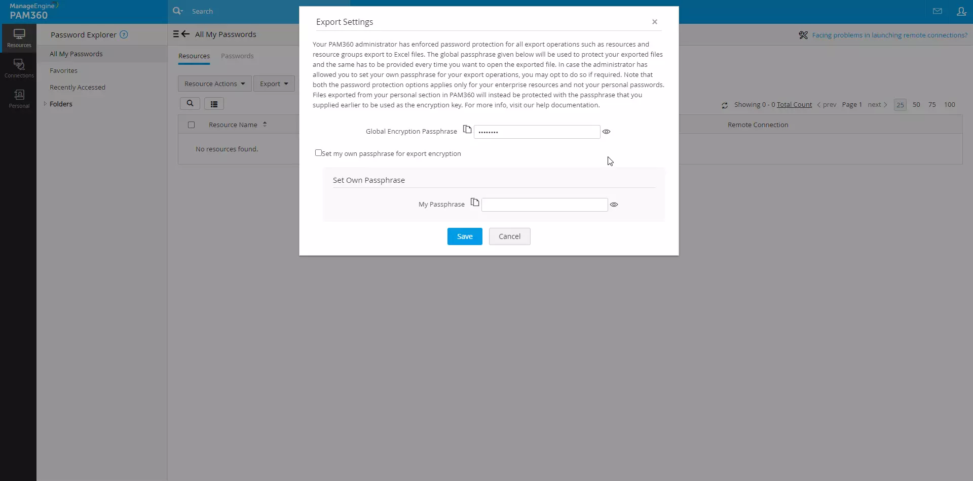 Click to Expand export settings